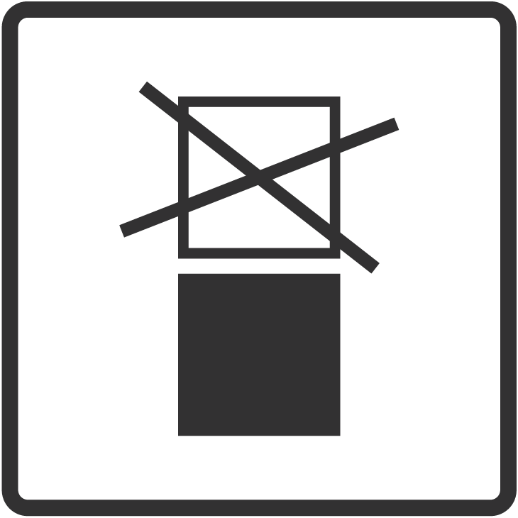 Símbolo de Embalagem: Não Empilhar